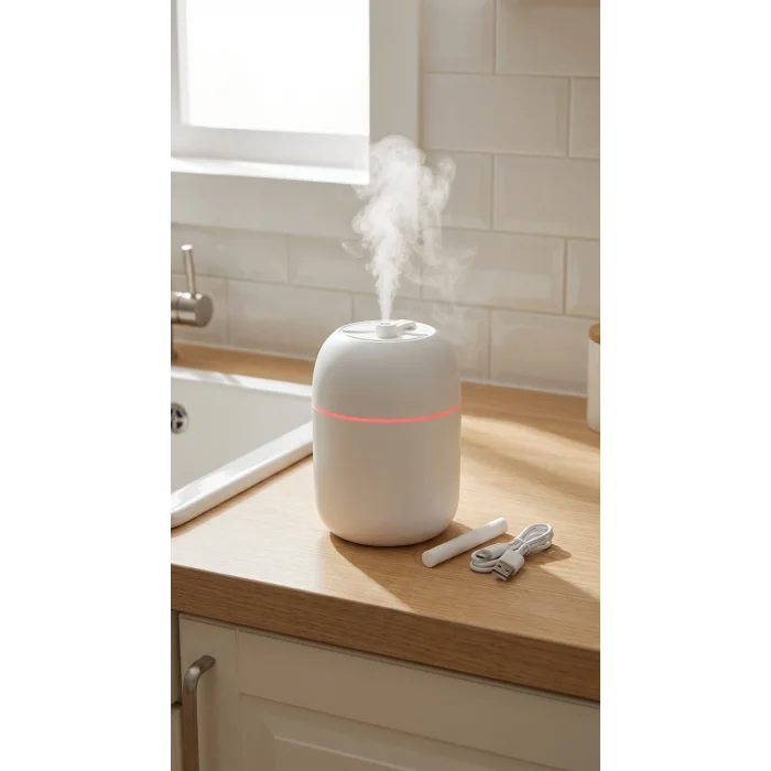 BUĞZ Hava Nemlendirici Buhar Makinesi 220ml Kapasiteli Uygun Boyutlu Ev ve Ofis Kullanımı