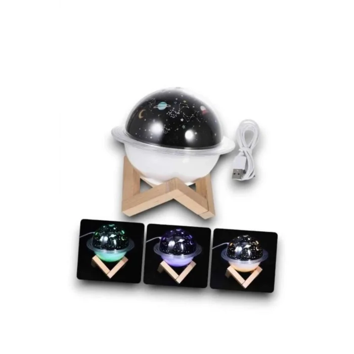 BUĞZ Hava Nemlendirici Led Işıklı Gece Lambası Yıldız Görünümlü Renk Değiştiren - BUĞZ
