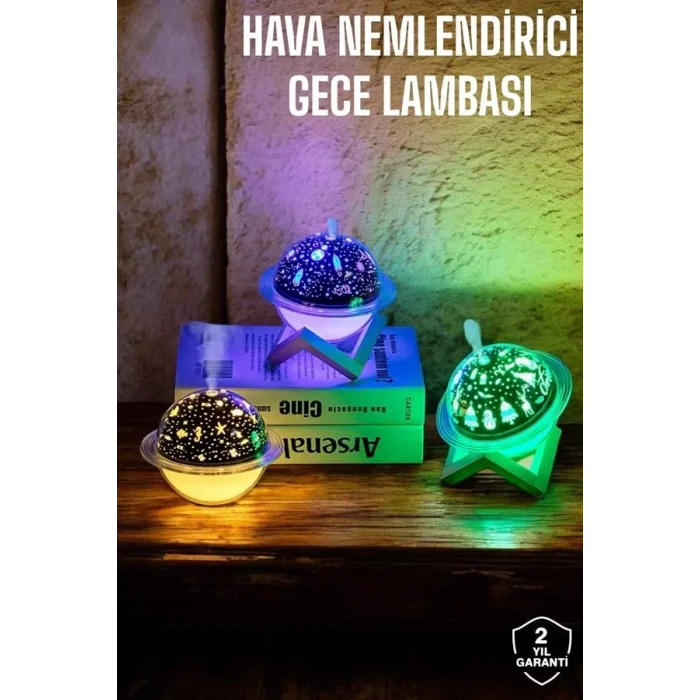 BUĞZ Hava Nemlendirici Masa ve Gece Lambası USB Projeksiyon Aromaterapi