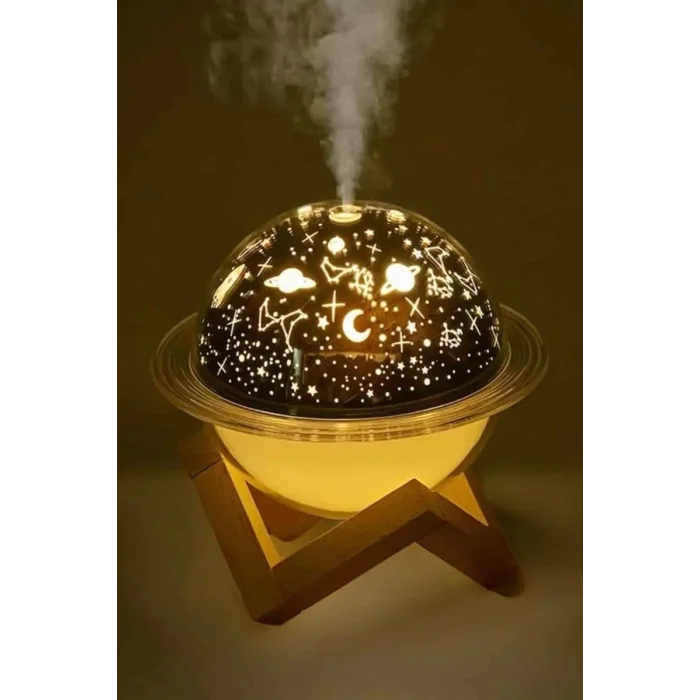  Hava Nemlendirici Masa ve Gece Lambası USB Projeksiyon Aromaterapi