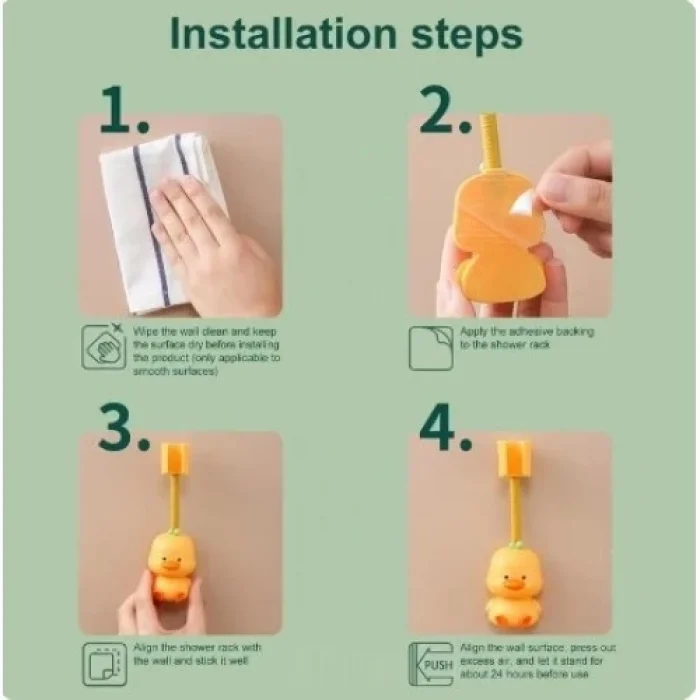  Hayvan Figürlü Duş Başlığı Tutucu