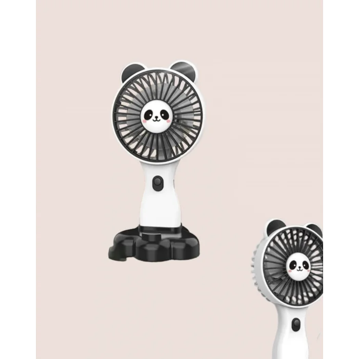  Hayvan Figürlü Mini El Fanı – USB Şarjlı Sessiz Vantilatör