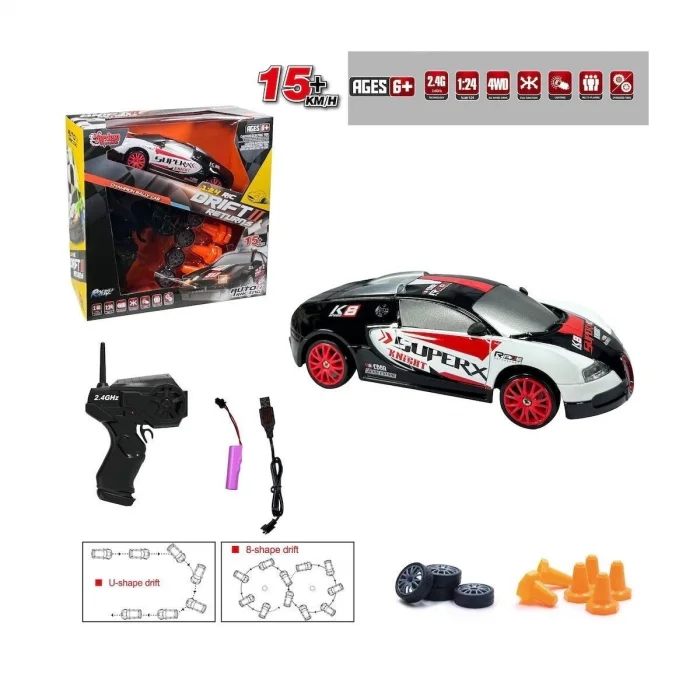  HB-SC24A07-09-10-11 Kumandalı Full Fonksiyon 2.4G Şarjlı 1:24 Drift Araba -Vardem