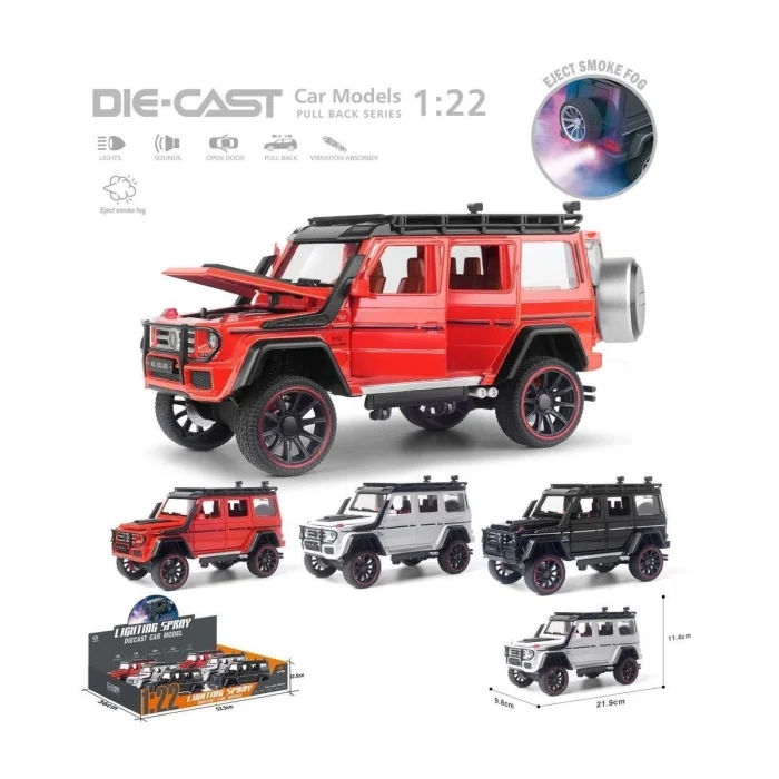 BUĞZ HCL-501A Çek Bırak 1:22 Sesli Ve Işıklı Buharlı G-Lüx Metal Jeep