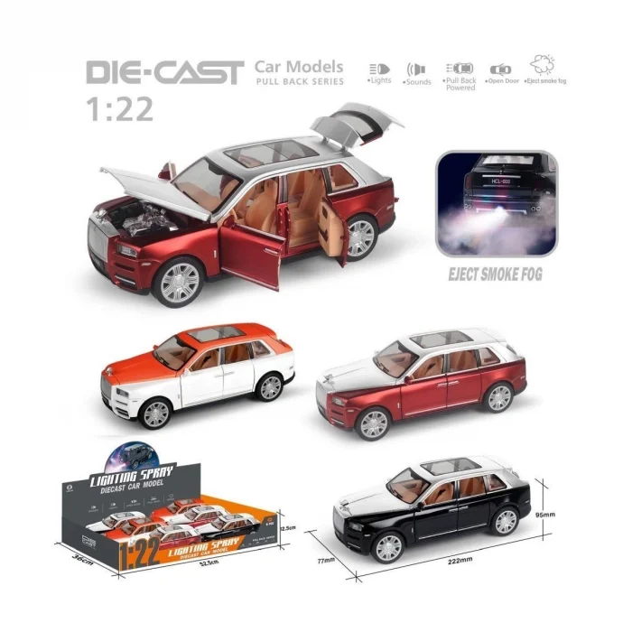 BUĞZ HCL-806PA Çek Bırak 1:22 Sesli Ve Işıklı Buharlı RR-Lüx Metal Jeep -1 adet fiyatıdır