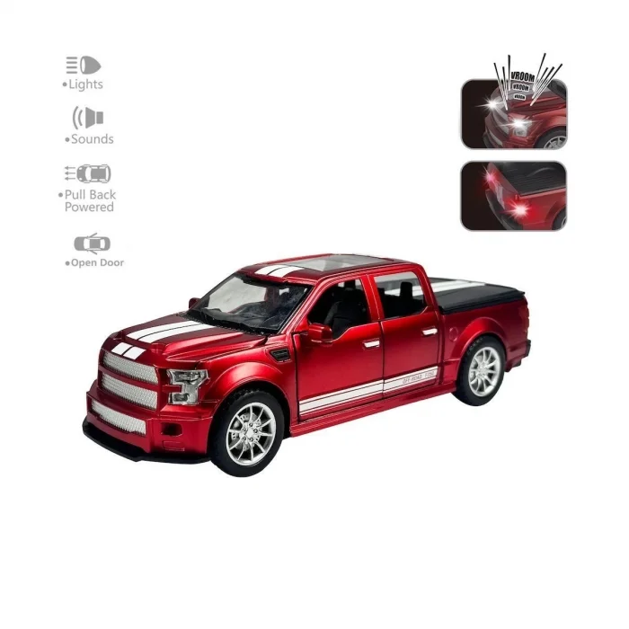  HCL-903 Çek Bırak 1:22 Sesli Ve Işıklı Arazi Metal Pikap -Vardem Oyuncak