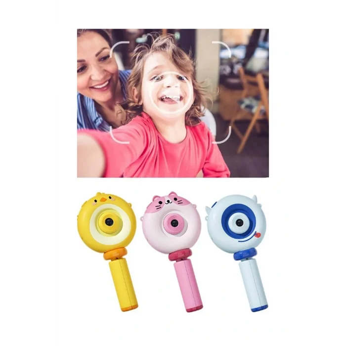 BUĞZ Hd Kamera Karikatür Tripodlu Çocuk Dijital Kamera Fotoğraf Makinası 1080p Video Kaydedici 2.0 İnç