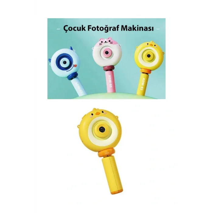 BUĞZ Hd Kamera Karikatür Tripodlu Çocuk Dijital Kamera Fotoğraf Makinası 1080p Video Kaydedici 2.0 İnç - Lisinya