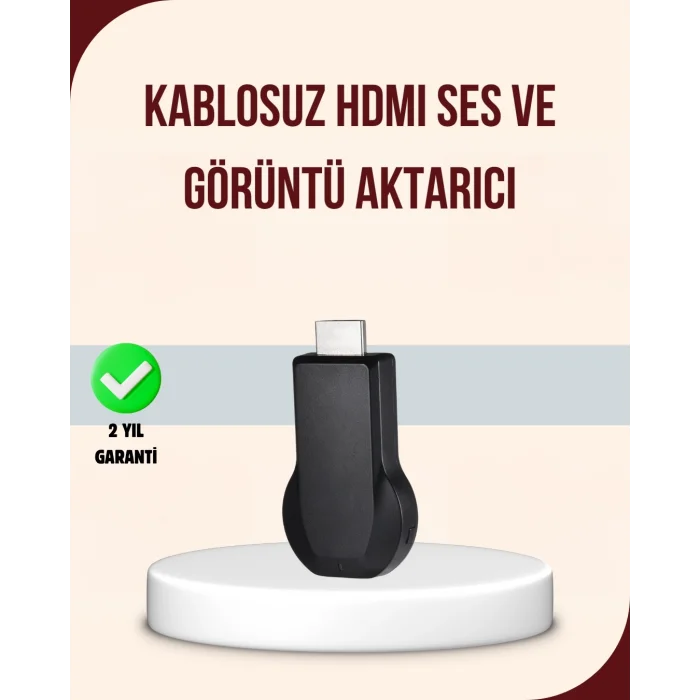  HDMI Kablosuz Ekran Alıcısı – iOS, Android, Mac, PC Uyumluluğu