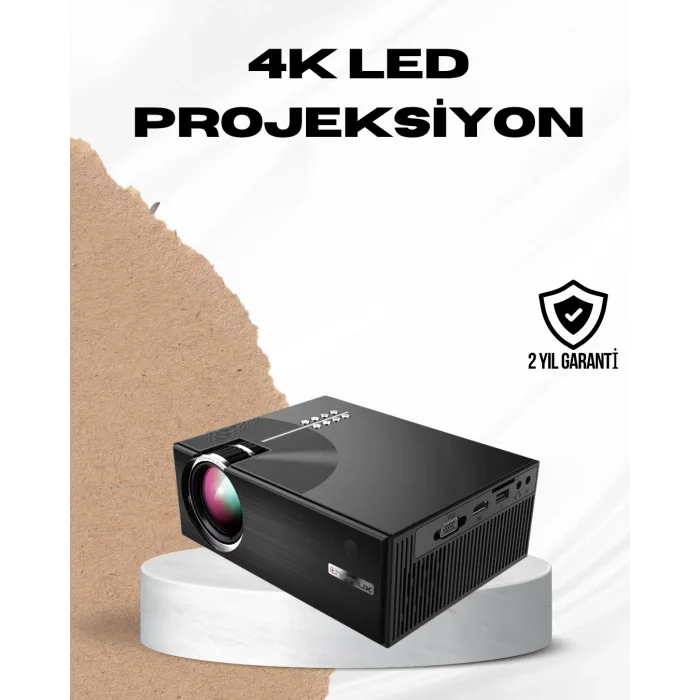BUĞZ HDMI ve USB Girişli Taşınabilir Projeksiyon – Full HD, Kumandalı, Oyun ve Film Deneyimi