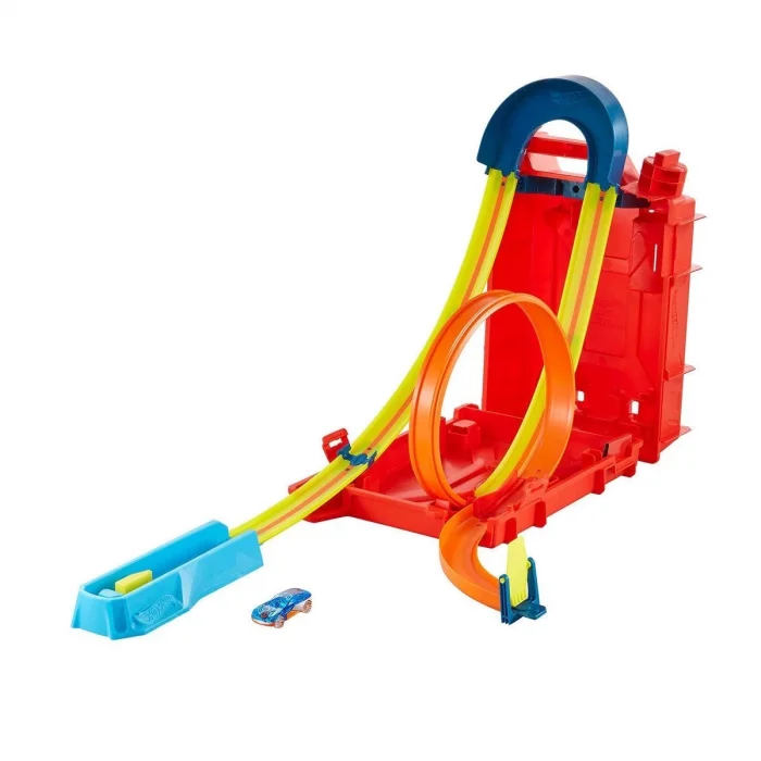 BUĞZ HDX78 HW Track Builder Benzin Bidonu Akrobasi Seti, Hot Wheels Track Builder
