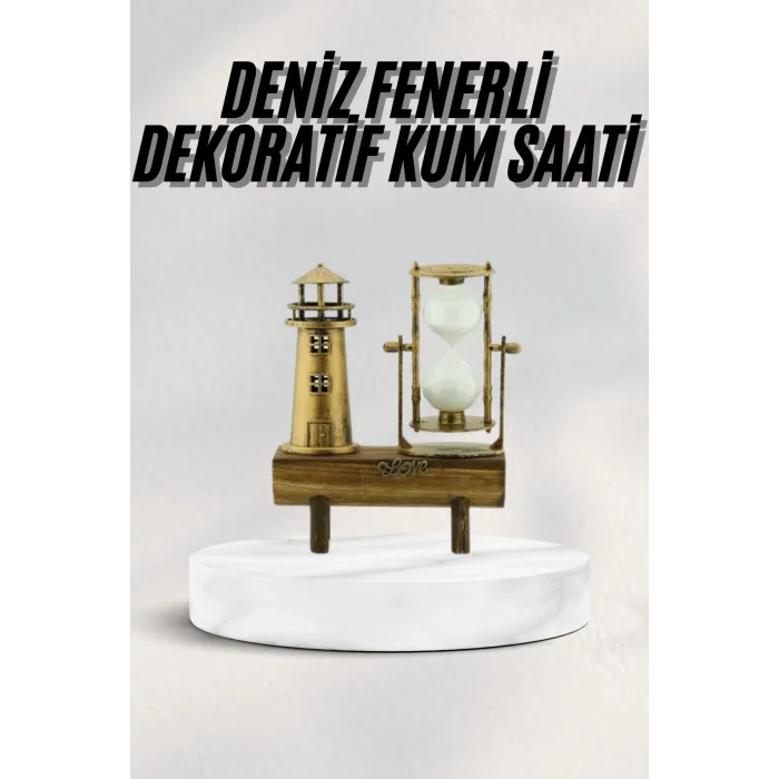  Hediyelik Kum Saati Retro Dekoratif Deniz Feneri Kum Saati