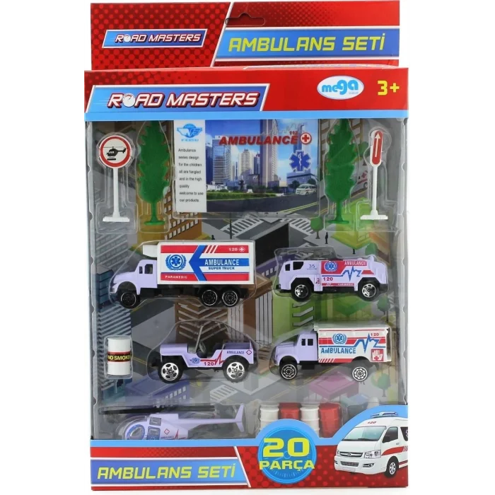  Helikopterli Metal Ambulans Seti  Jp9105