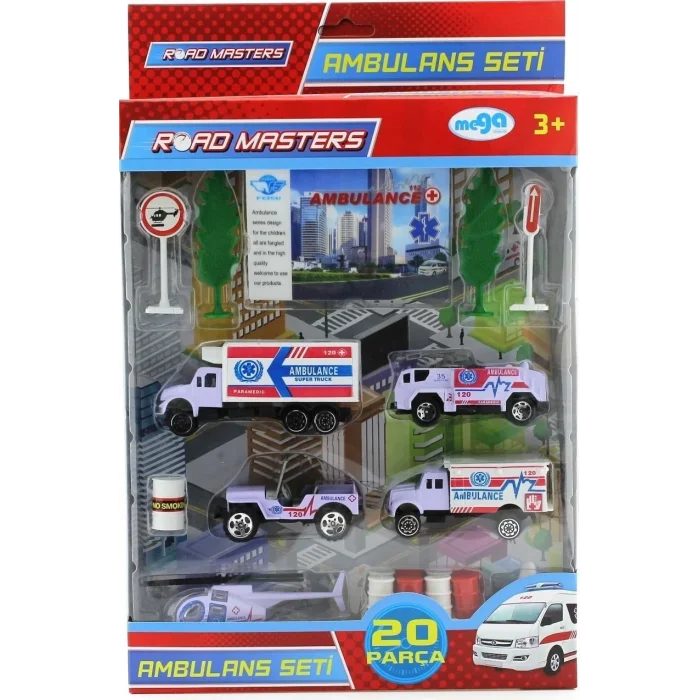  Helikopterli Metal Ambulans Seti  Jp9105