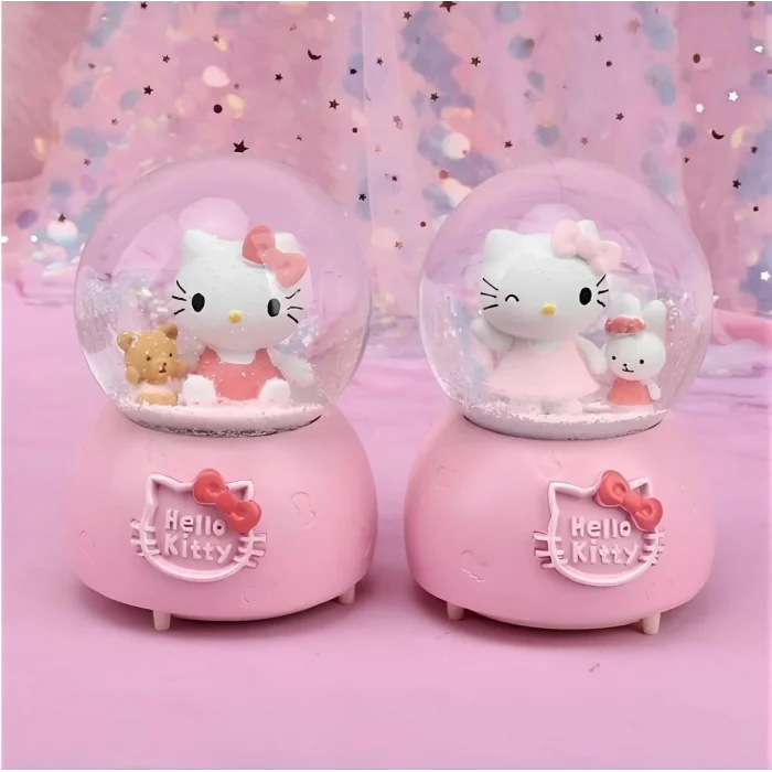 BUĞZ Hello Kitty Işıklı Müzikli Kar Küresi Orta Boy Model 4