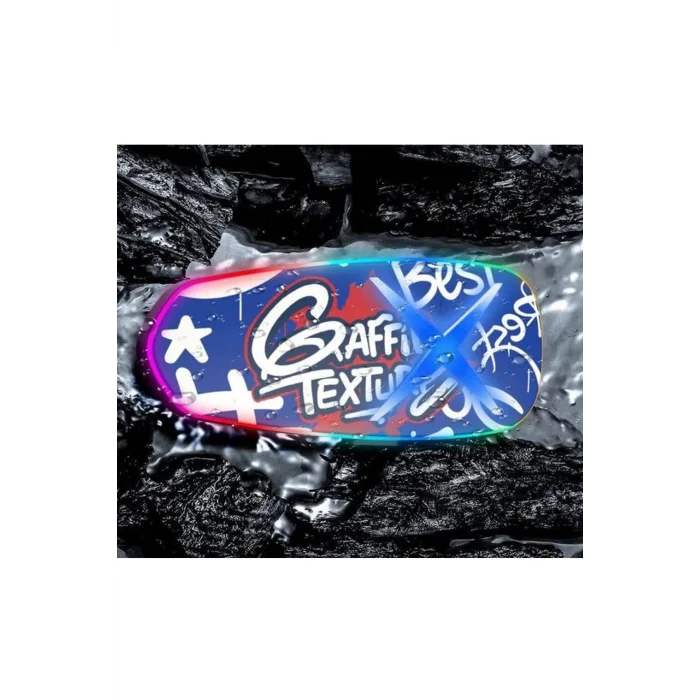 BUĞZ Helmet Graffiti Motor Kask Kulaklık Rgb Modlu Su Geçirmez 6.0 Bluetooth Intercom Yenı Model