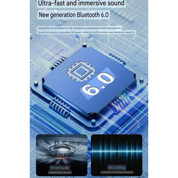 BUĞZ Helmet Graffiti Motor Kask Kulaklık Rgb Modlu Su Geçirmez 6.0 Bluetooth Intercom Yenı Model