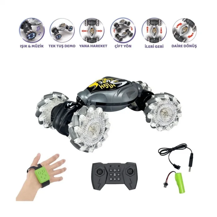  HG4-28 Uzaktan Kumandalı Bilekten Kontrol Şarjlı 2.4G Stunt Araba