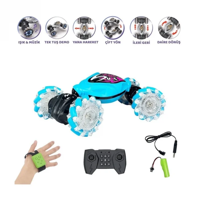  HG4-28 Uzaktan Kumandalı Bilekten Kontrol Şarjlı 2.4G Stunt Araba