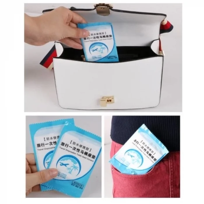  Hijyenik Tek Kullanımlık Klozet Kapağı Poşeti 50 Adet POŞETLİ