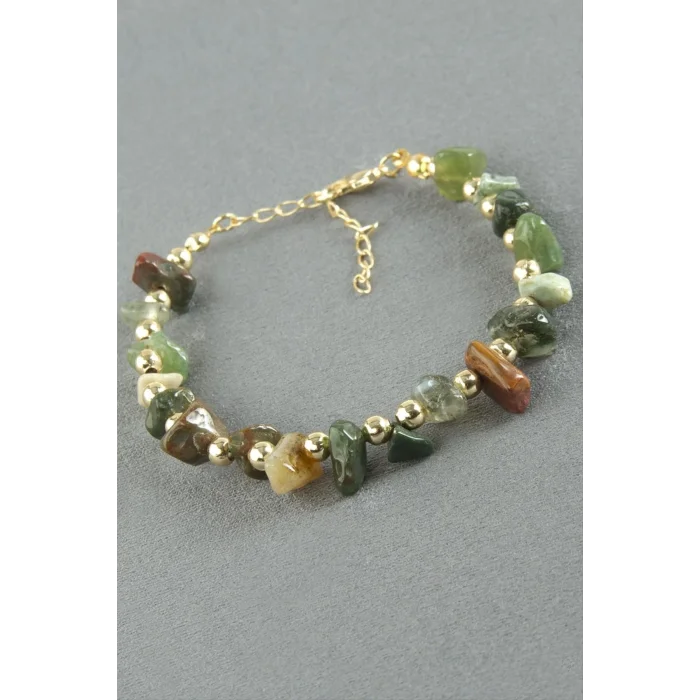 BUĞZ Hint Akik Kırık Doğaltaş Bileklik