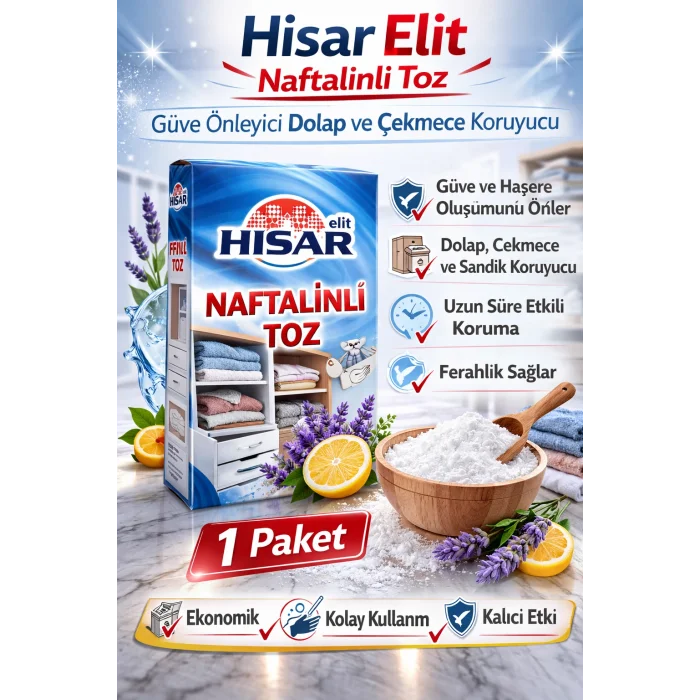 BUĞZ Hisar Elit Naftalinli Toz Güve Önleyici Dolap ve Çekmece Koruyucu 1 Adet