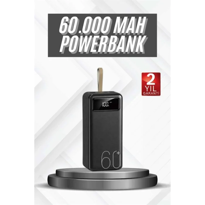 BUĞZ Hızlı Şarj 4 Çıkışlı Powerbank 60.000 Mah Taşınabilir Dijital Göstergeli - Lisinya