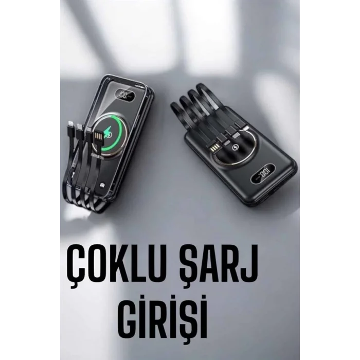 BUĞZ Hızlı Şarj Dijital Göstergeli Powerbankli Çoklu Şarj Özelliği
