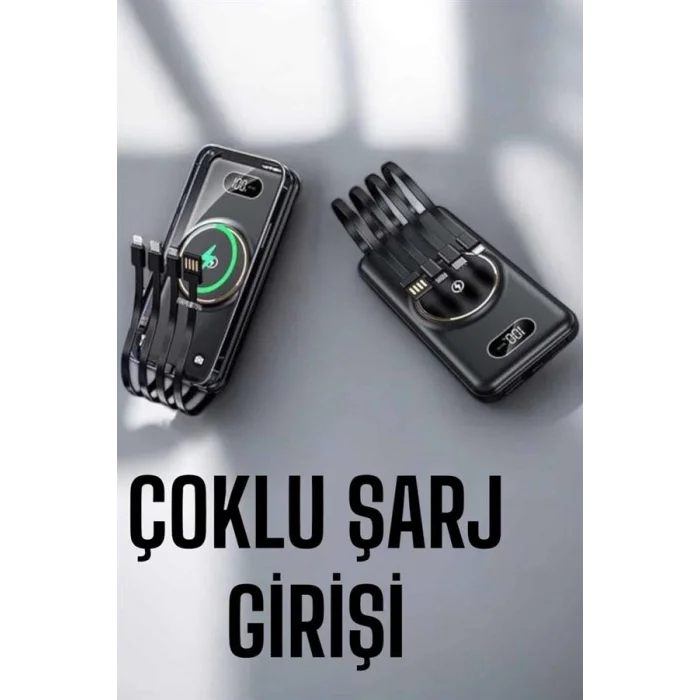 BUĞZ Hızlı Şarj Dijital Göstergeli Powerbankli Çoklu Şarj Özelliği - Lisinya