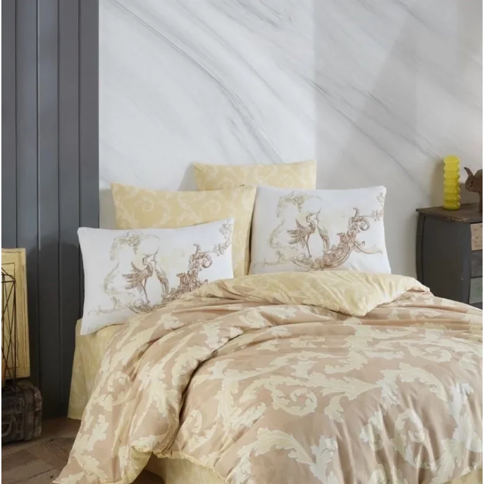  Hobby Çift Kişilik Ranforce Nevresim Takımı Avangarde Krem