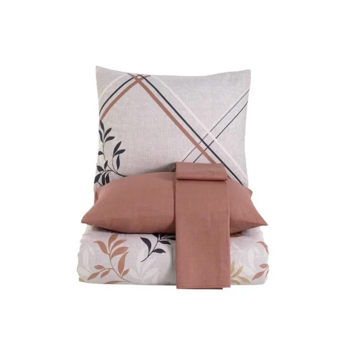  Hobby Çift Kişilik Ranforce Nevresim Takımı Belen Kahve