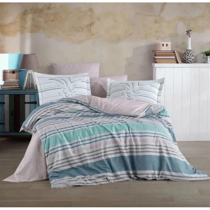  Hobby Çift Kişilik Ranforce Nevresim Takımı Debora Turkuaz