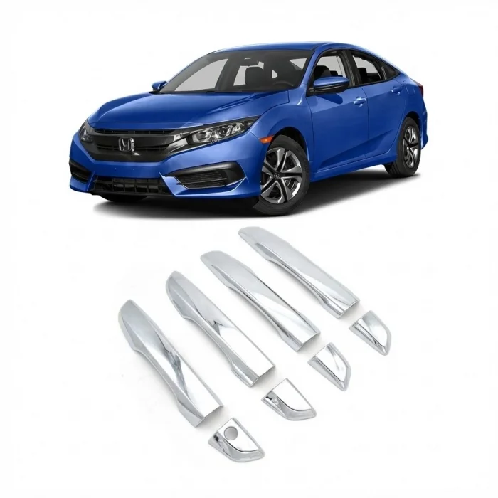 BUĞZ Honda Civic FC5 2016 - 2021 Uyumlu Kapı Kolu Krom