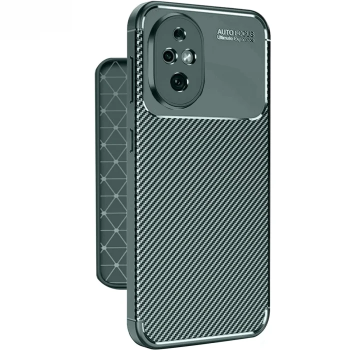 BUĞZ Honor 200 Kılıf Auto Focus Karbon Kapak - Koyu Yeşil