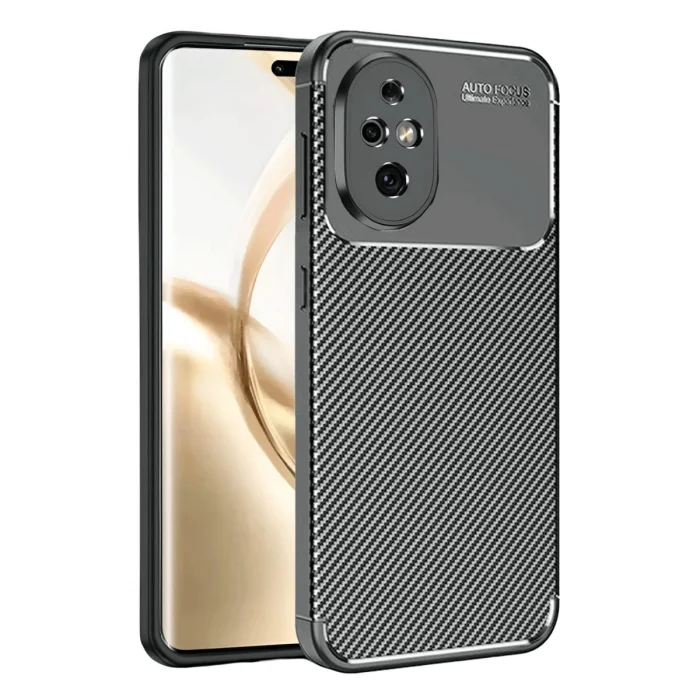 BUĞZ Honor 200 Kılıf Auto Focus Karbon Kapak - Siyah
