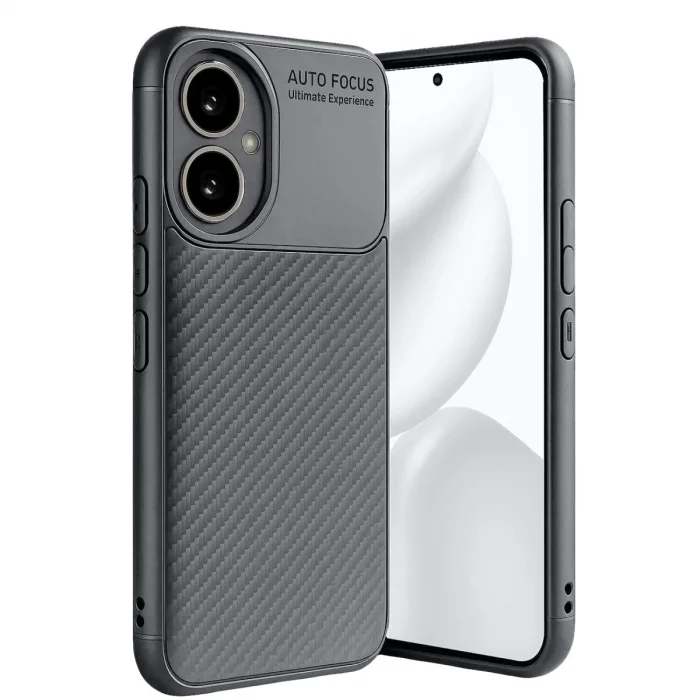 BUĞZ Honor 400 Kılıf Auto Focus Karbon Kapak - Gri