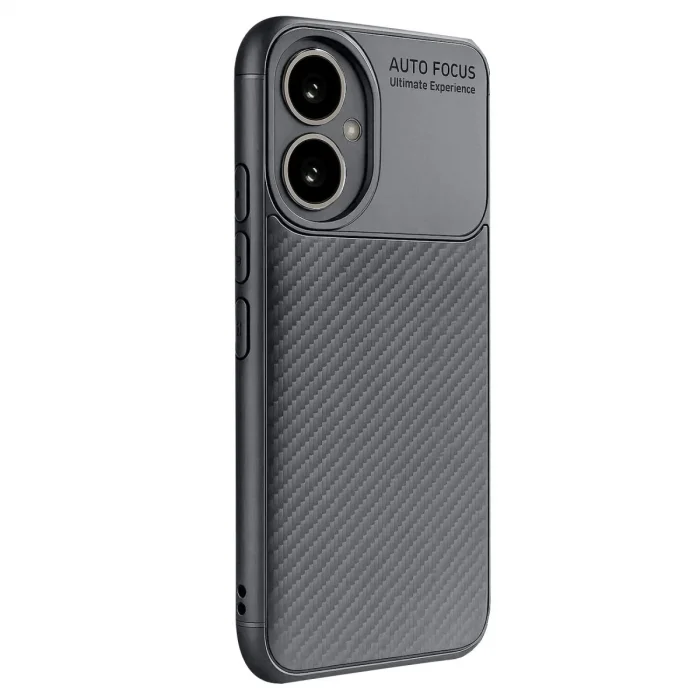 BUĞZ Honor 400 Kılıf Auto Focus Karbon Kapak - Gri