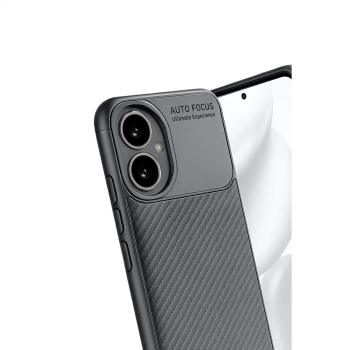 BUĞZ Honor 400 Kılıf Auto Focus Karbon Kapak - Gri