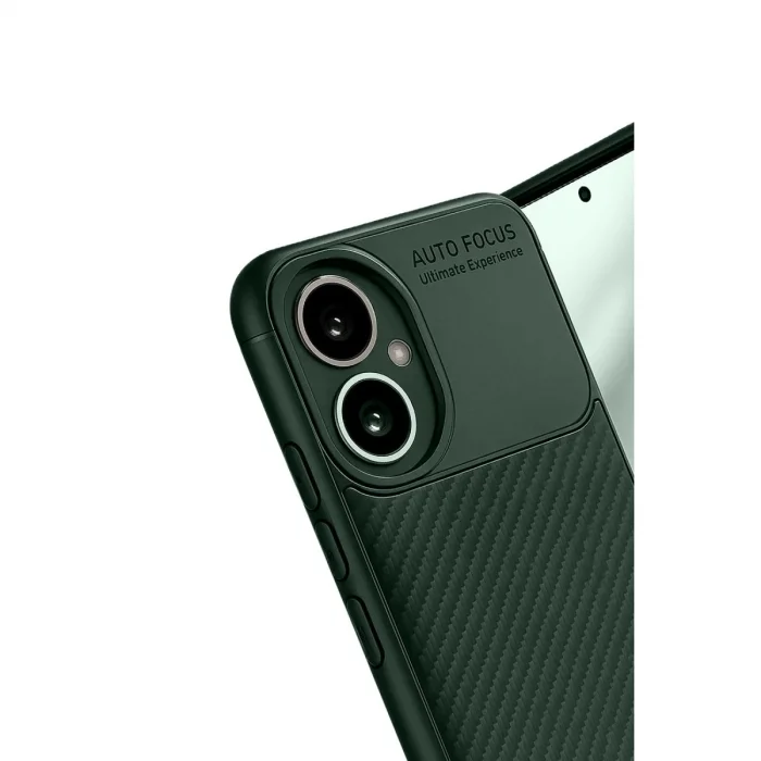 BUĞZ Honor 400 Kılıf Auto Focus Karbon Kapak - Koyu Yeşil