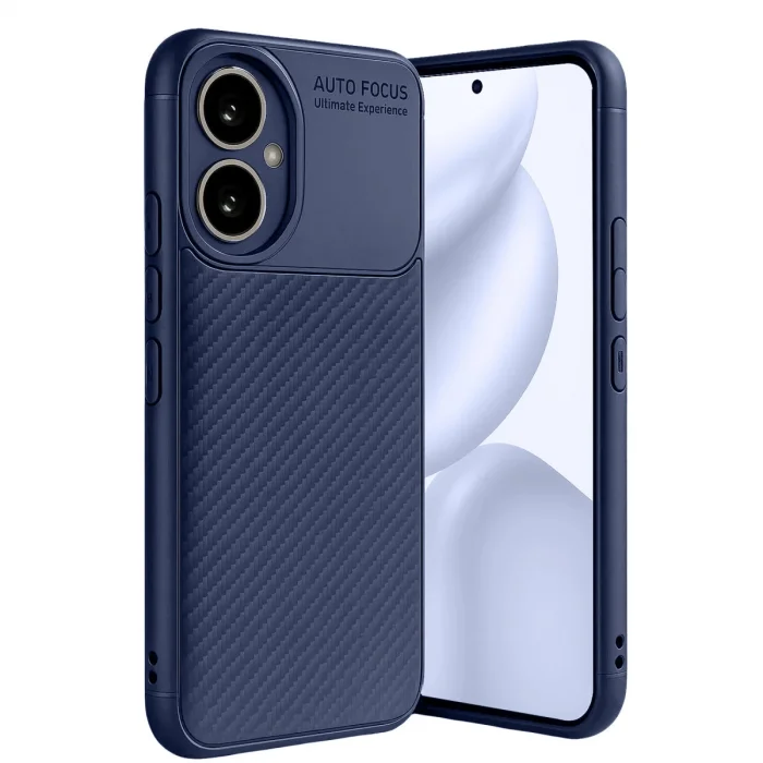 BUĞZ Honor 400 Kılıf Auto Focus Karbon Kapak - Lacivert