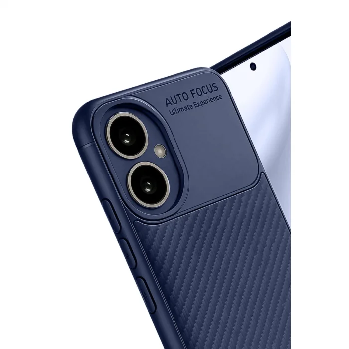 BUĞZ Honor 400 Kılıf Auto Focus Karbon Kapak - Lacivert