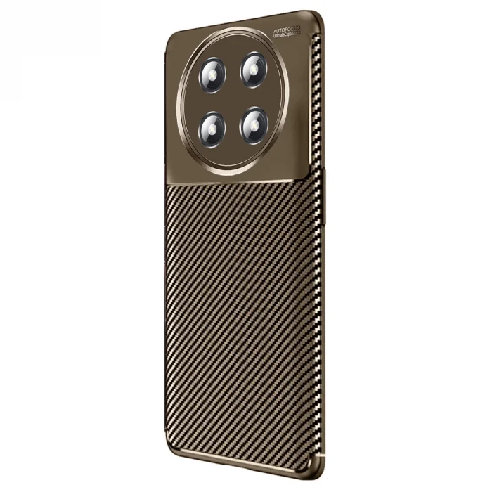 BUĞZ Honor Magic 7 Lite Kılıf Auto Focus Karbon Kapak - Kahverengi