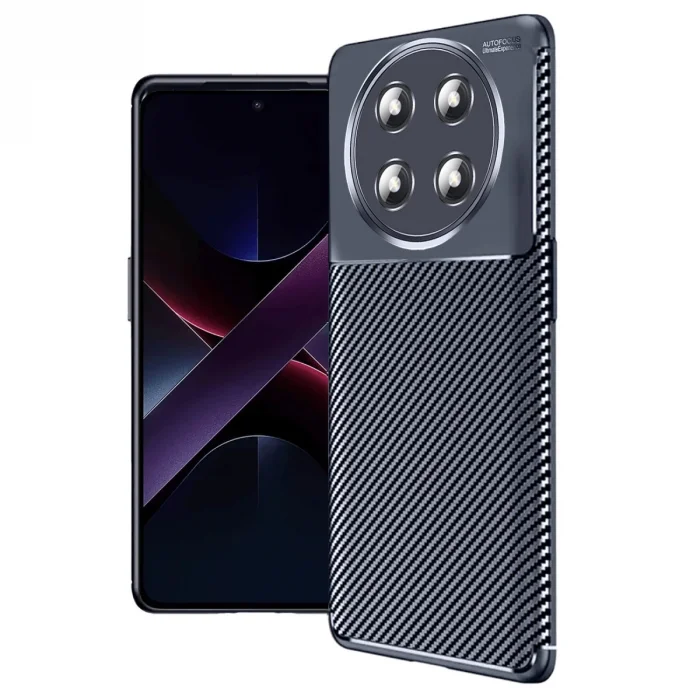 BUĞZ Honor Magic 7 Lite Kılıf Auto Focus Karbon Kapak - Lacivert