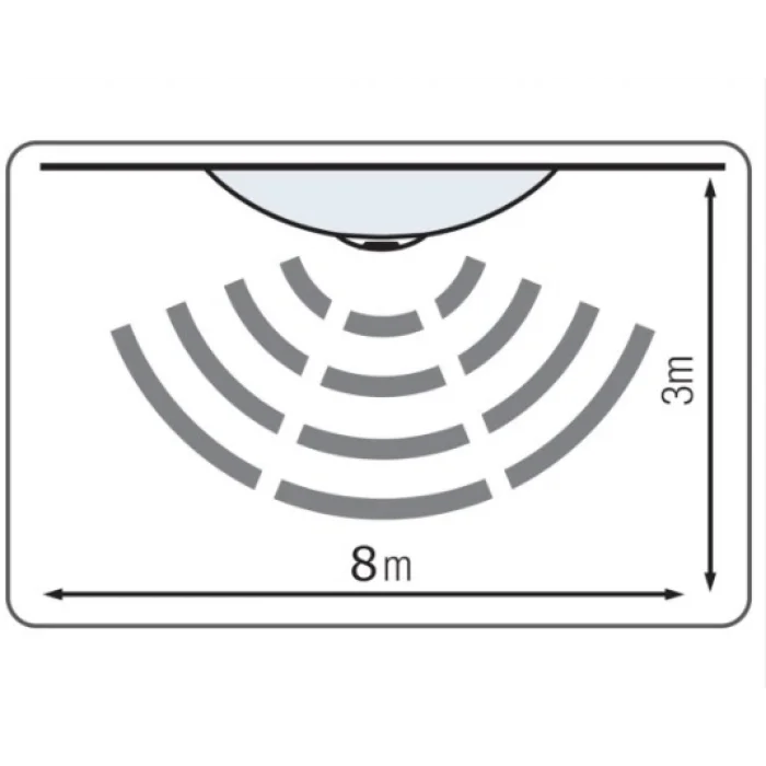  HOROZ 360° Sensörlü Tavan Armatürü Beyaz Kasa E27 Duy
