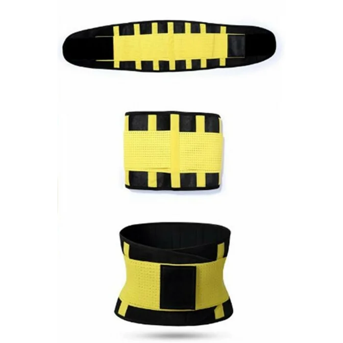 BUĞZ Hot Belt Termal Sauna Kemer Unisex Terletme Korsesi (sarı-siyah)
