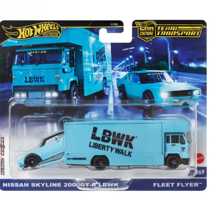  Hot Wheels Team Transport Nissan Skyline 2000 GT-R Fleet Flye HRV45