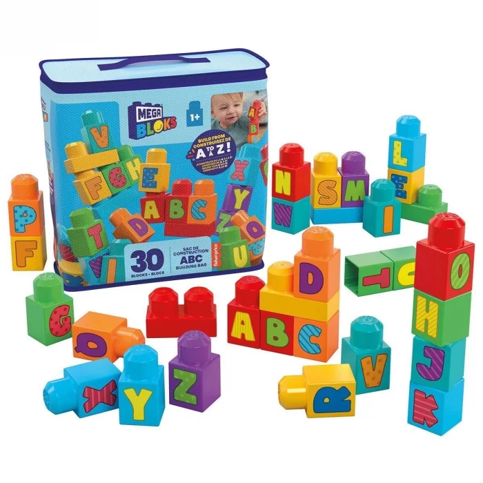  HRR60 Mega Bloks Alfabeli Blok Çantası 30 parça +1 yaş
