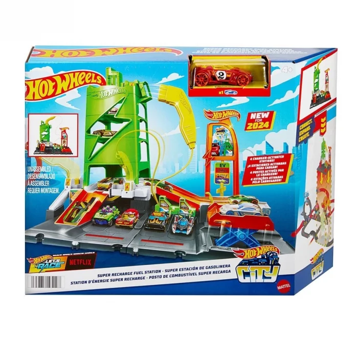  HTN79 Hot Wheels Elektrikli Araç Şarj İstasyonu Oyun Seti