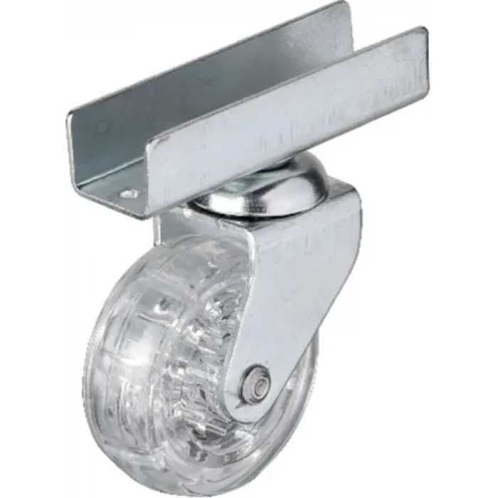 BUĞZ Eco Lounge Hts 327 - 50x20 mm Şeffaf Makaralı Uzun U Tablalı Teker 4 Adet