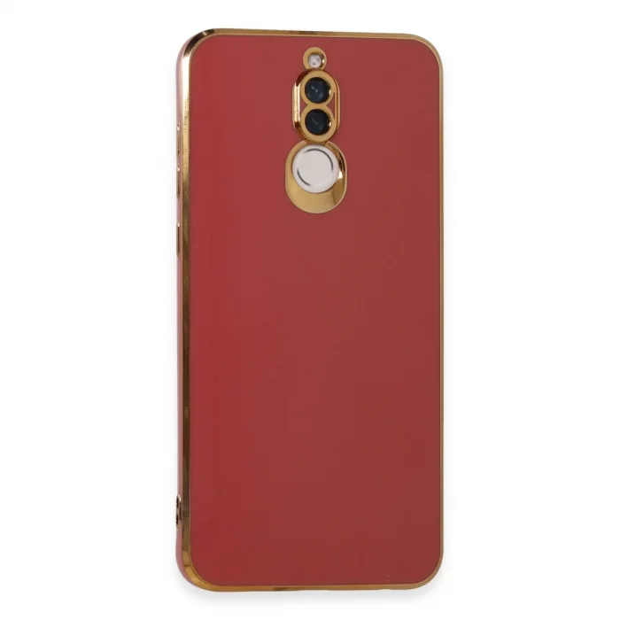 BUĞZ Huawei Mate 10 Lite Kılıf Volet Silikon - Kırmızı